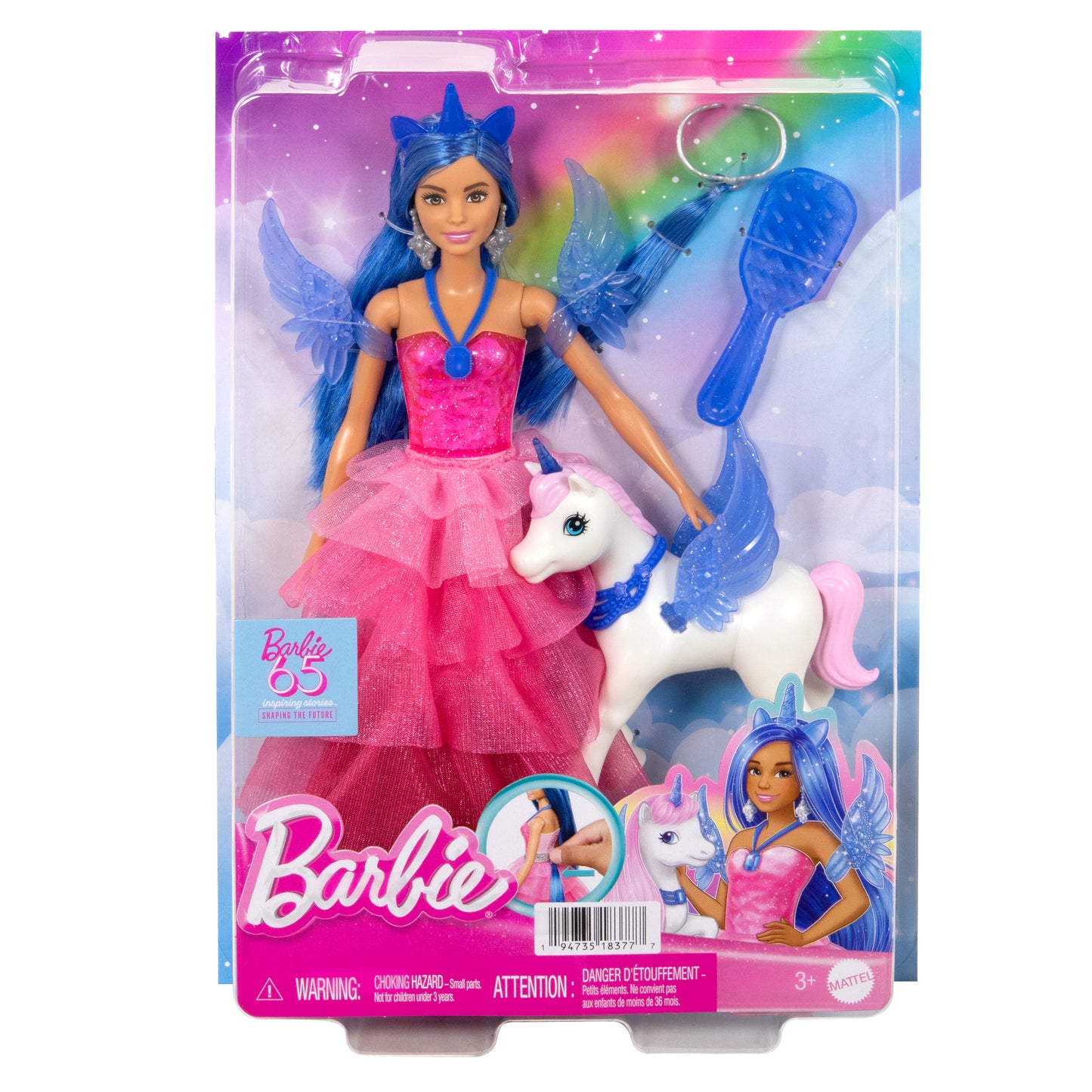 Mattel Barbie®: 65 Inspirerande Berättelser - En Touch av Magi Docka och Enhörning (HRR16)