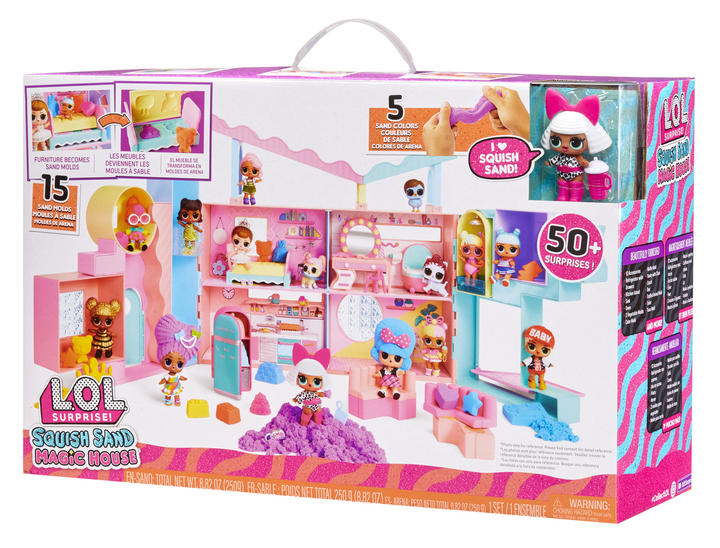 MGA L.O.L. Surprise! Squish Sand Magic House med Sister Tot (593218EUC)