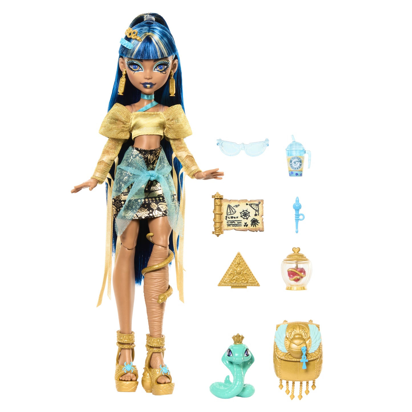 Mattel Monster High: Cleo DeNile - Mode Docka med Husdjur (HXH74)