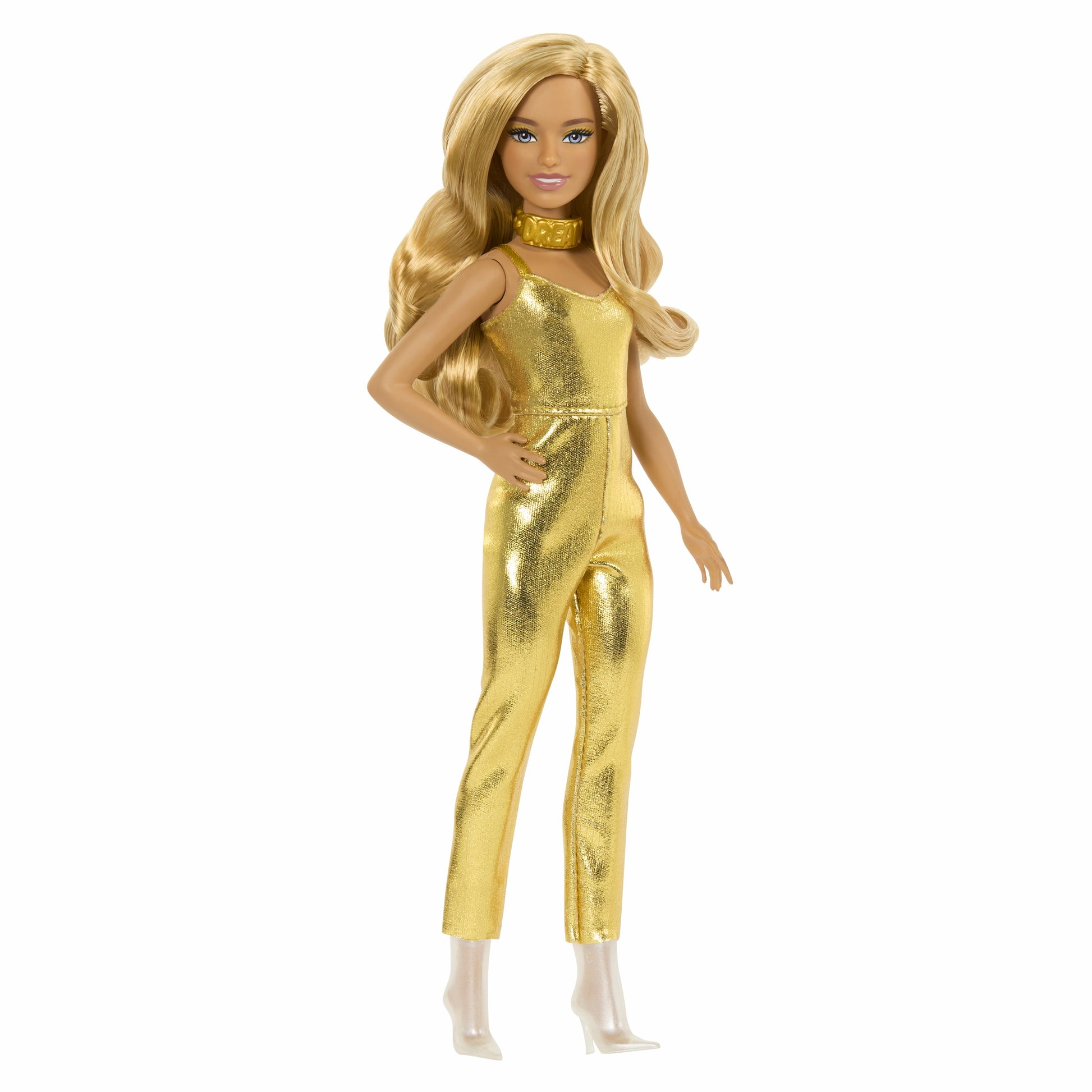 Mattel Barbie Fashionistas - Docka med Guld Jumpsuit och Blont Hår (HRH19)