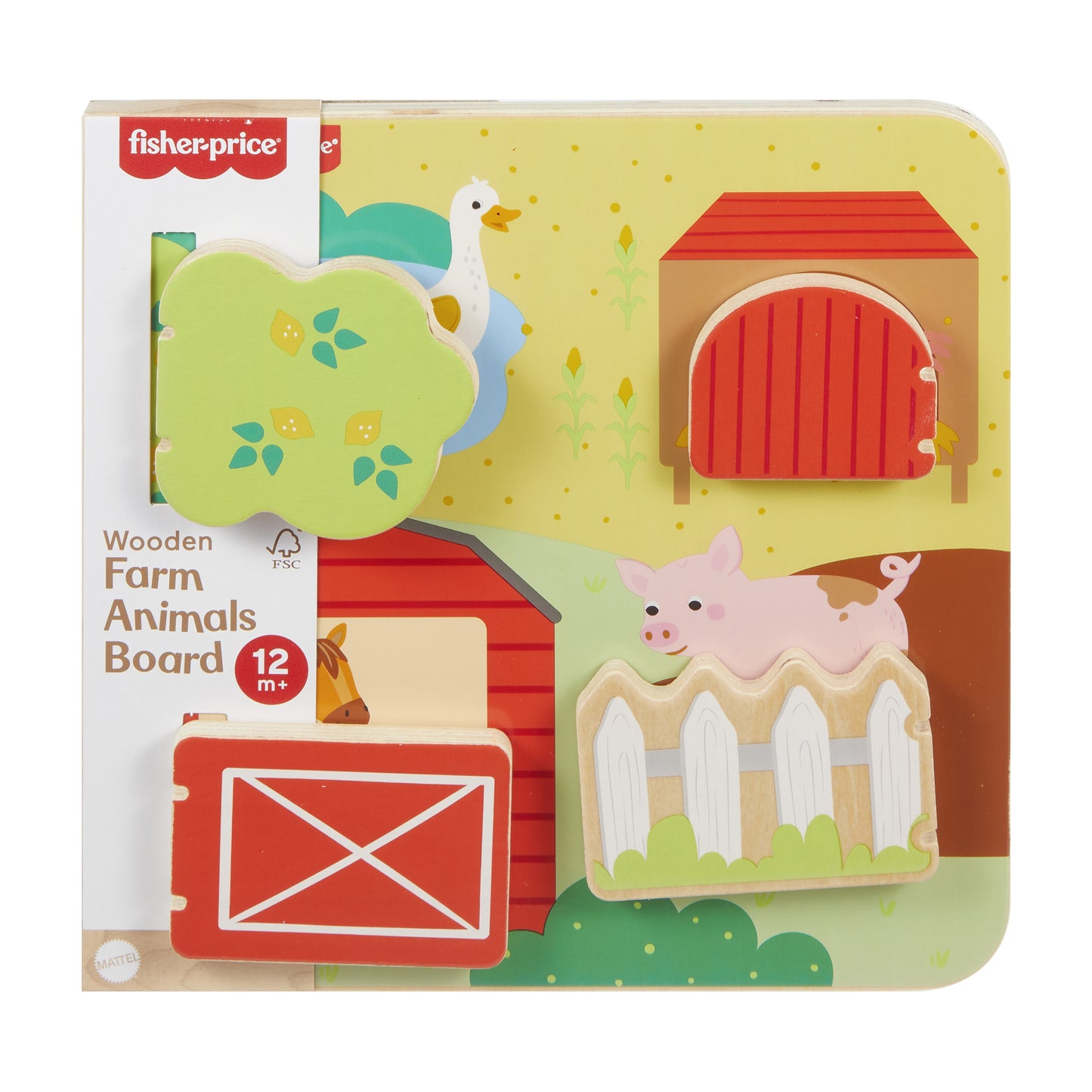 Fisher Price® - Wooden Farm Animals Board (JCY33)