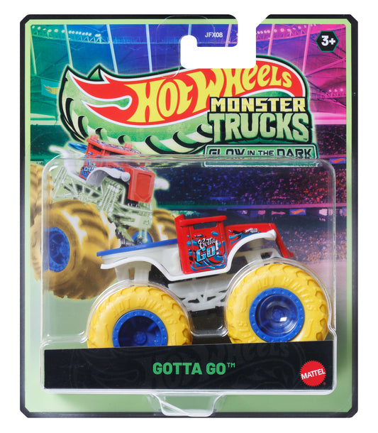 Mattel Hot Wheels Monster Trucks Glow In The Dark - Tri-To-Crush-Me