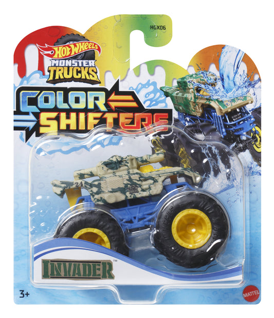 Mattel Hot Wheels Monster Trucks: Color Shifters - Invader Fordon