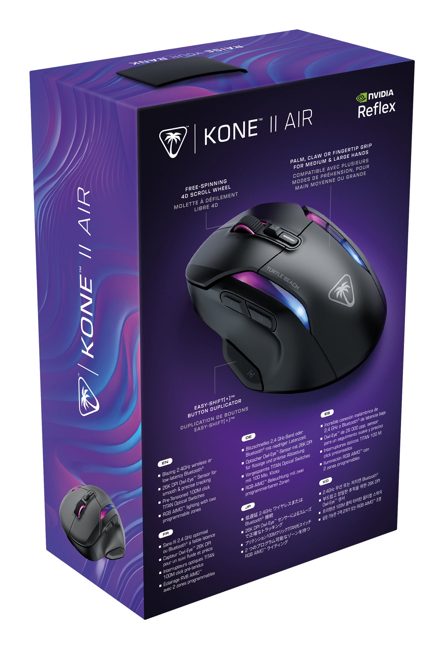 Turtle Beach Kone II Air Trådlös Mus (Svart)