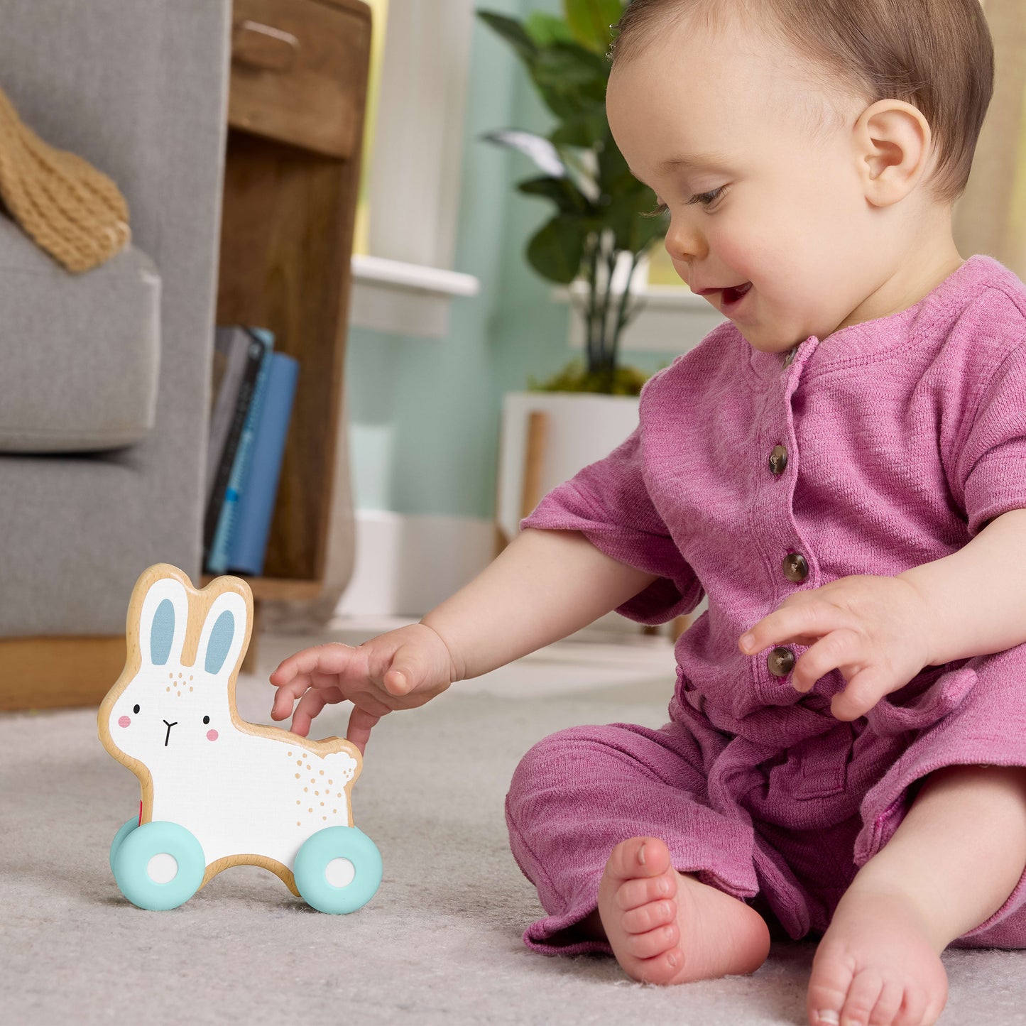 Fisher-Price®: Trä Gåleksak Kanin