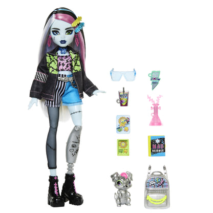 Mattel Monster High: Frankie Stein - Mode Docka med Husdjur (HXH73)