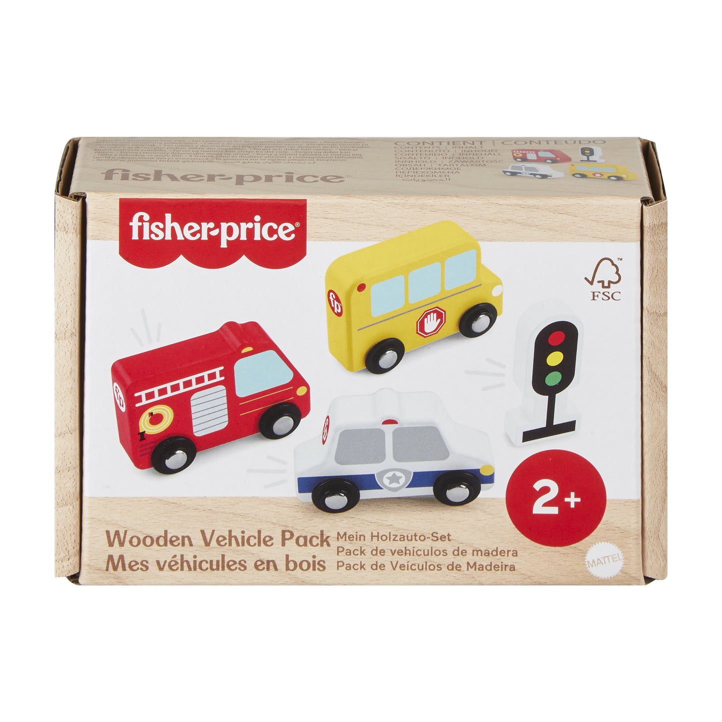 Fisher Price® Träbilspaket - Fordonsset för Barn