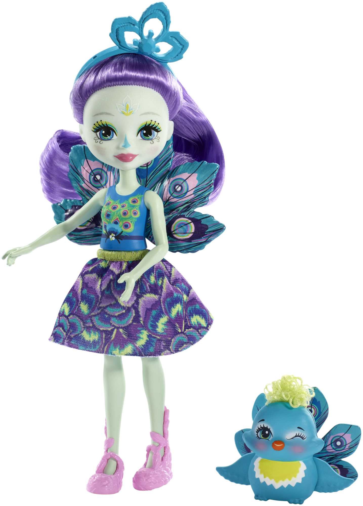 Mattel Enchantimals Mini Docka - Patter Peacock och Flap (FXM74)