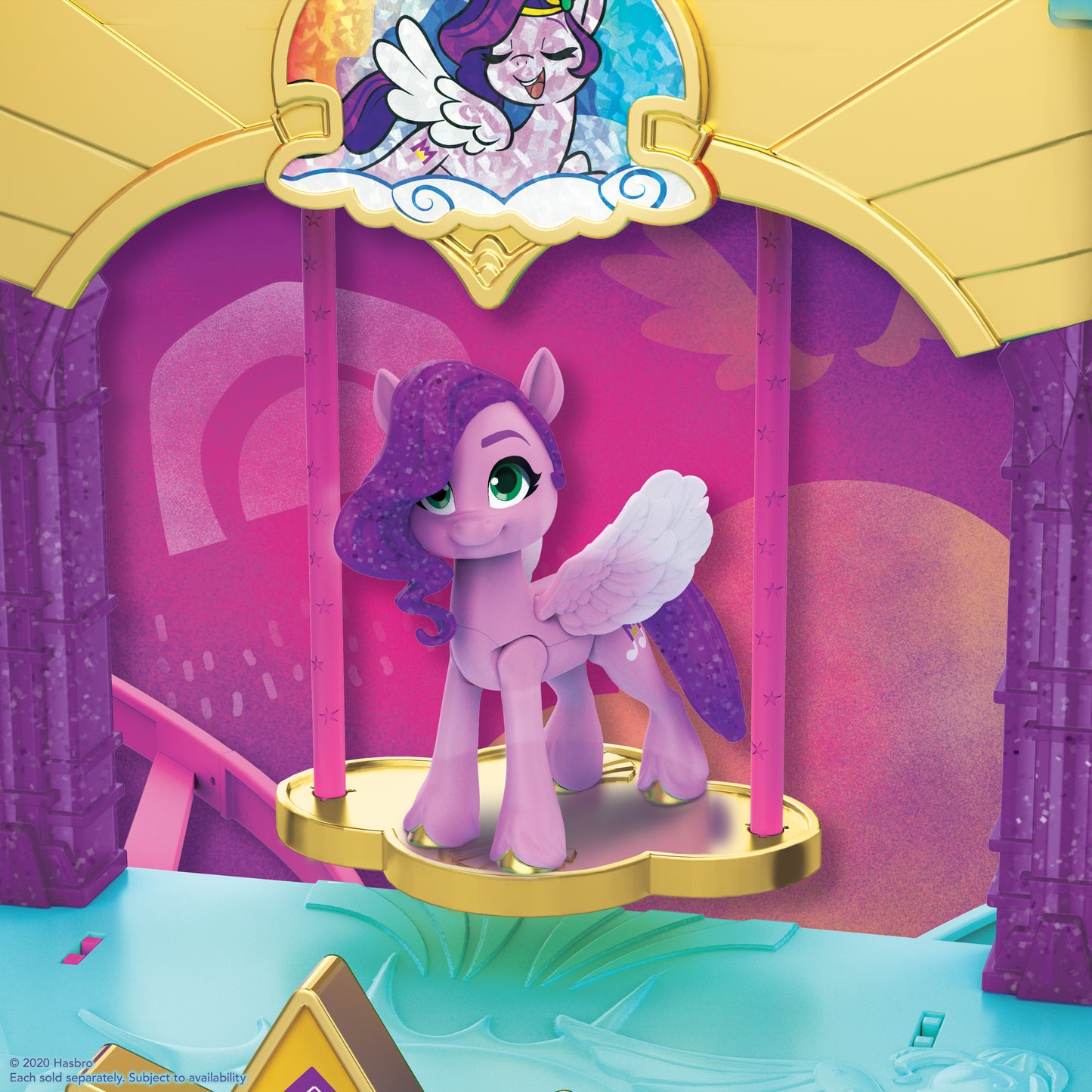 Hasbro My Little Pony: Princess Petals och Cloudpuff - Royal Racing Ziplines