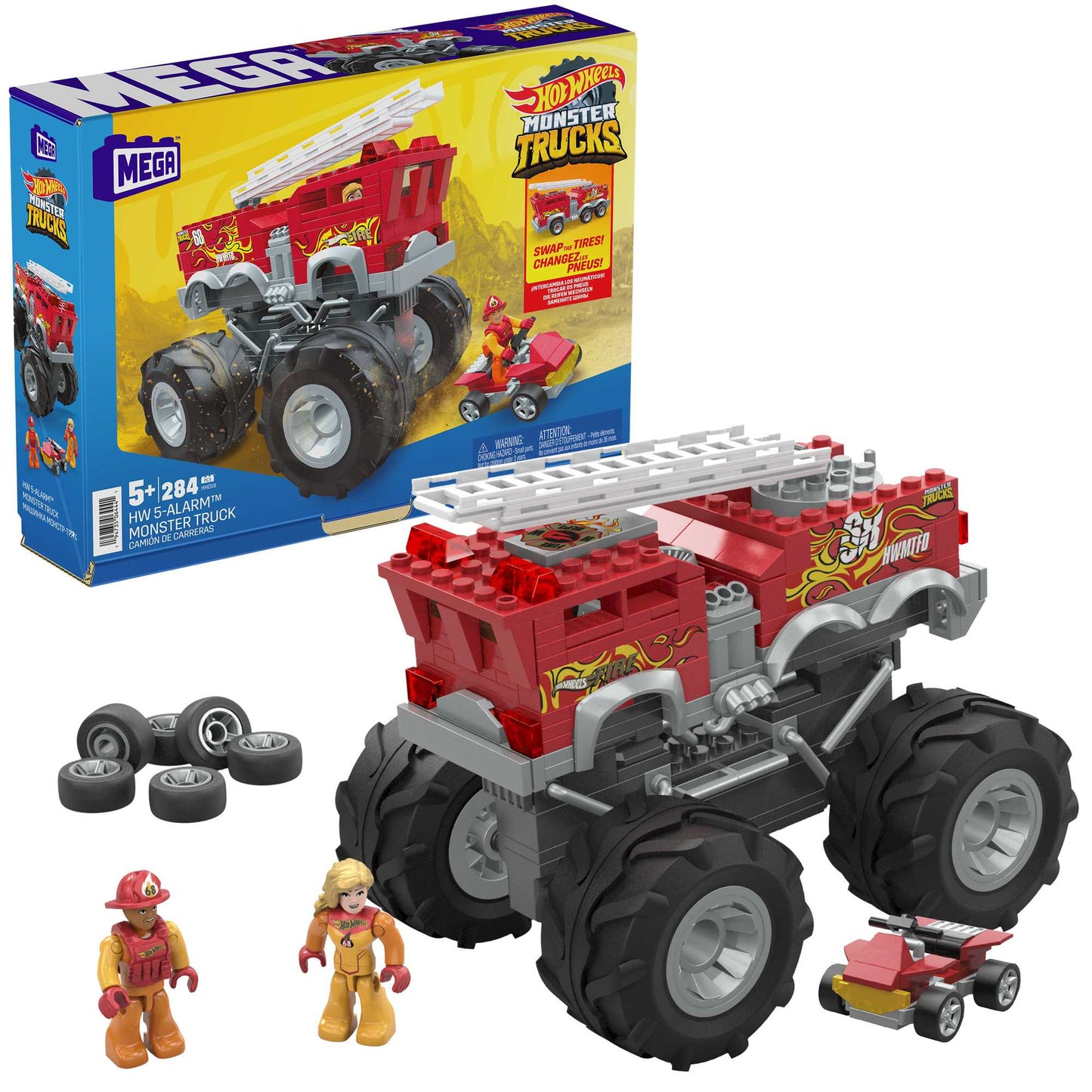 Mattel Mega Bloks Hot Wheels 5-Alarm Monster Truck (HHD19)