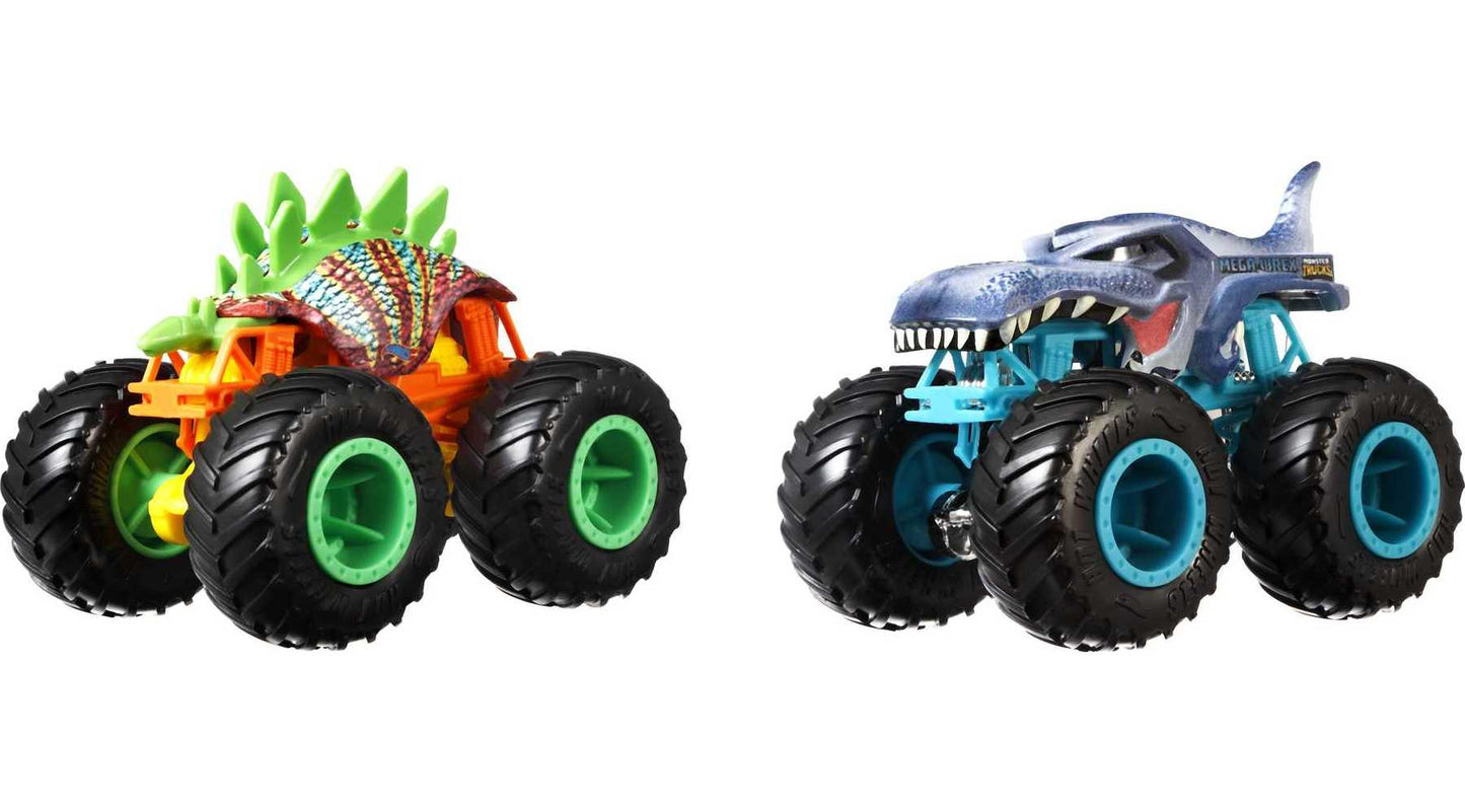 Mattel Hot Wheels Monster Trucks: Demolition Doubles - Carbonator XXL vs Bad Scoop