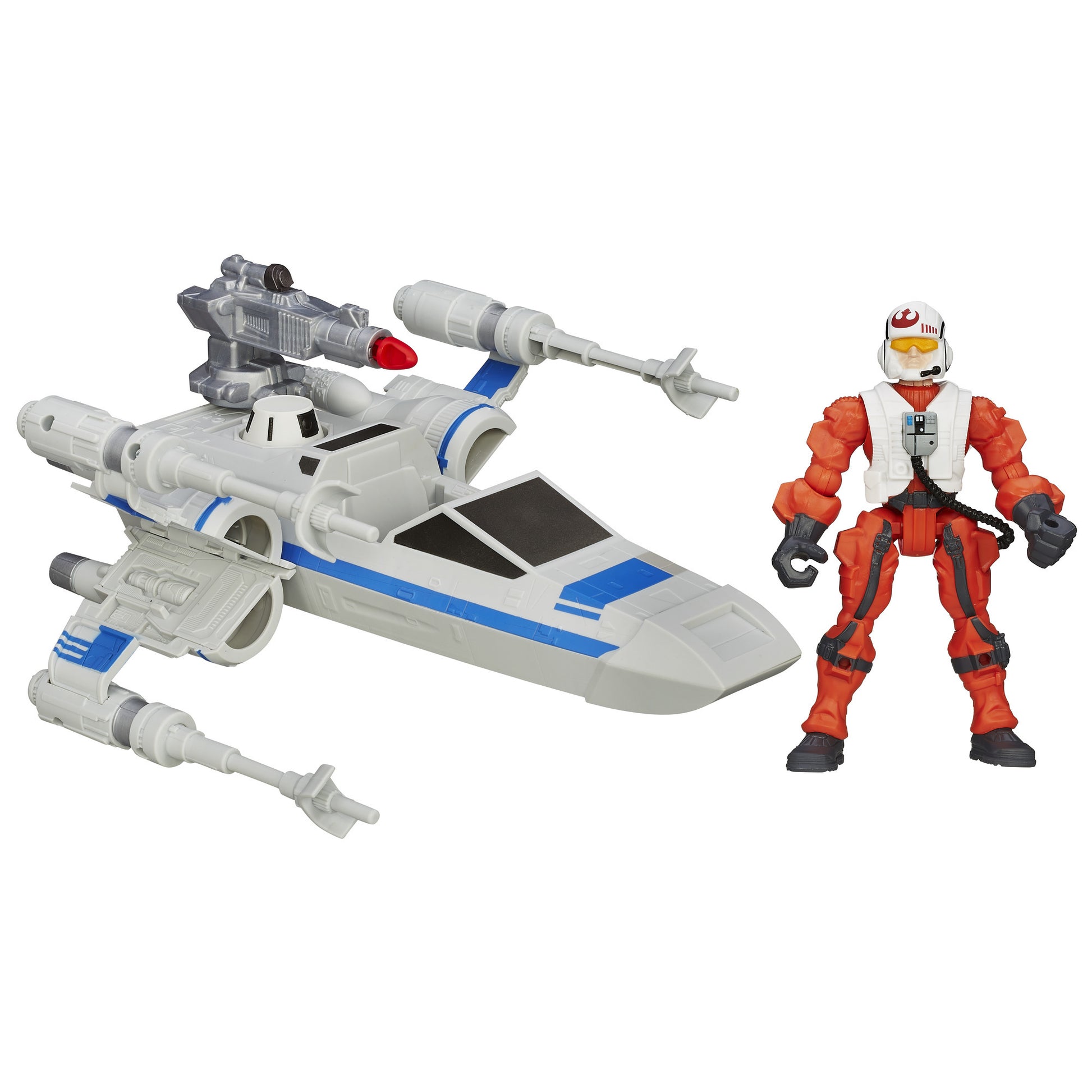 HASBRO HERO MASHERS STAR WARS THE FORCE AWAKENS - RESISTANCE X-WING & PILOT