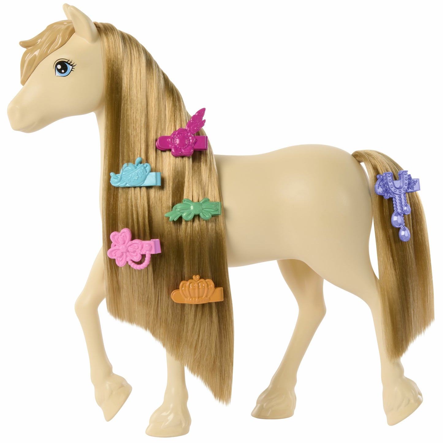 Mattel Barbie Mysteries: The Great Horse Chase - Vit Ponny med Blond Hästsvans