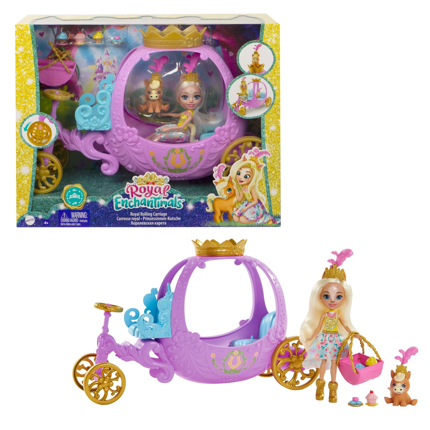 Mattel Royal Enchantimals: Royal Rolling Carriage (GYJ16)