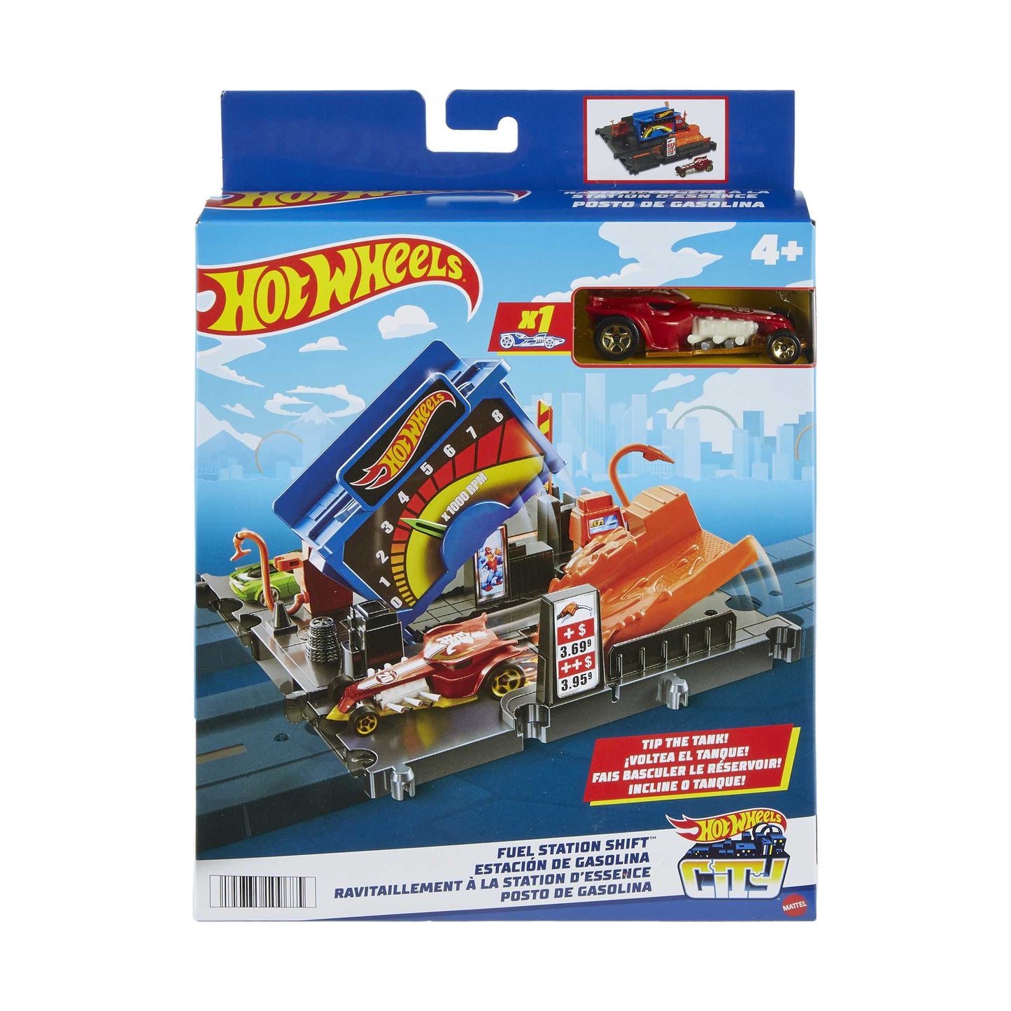 Mattel Hot Wheels City - Bränslestation Shift Track Set (HKX45)