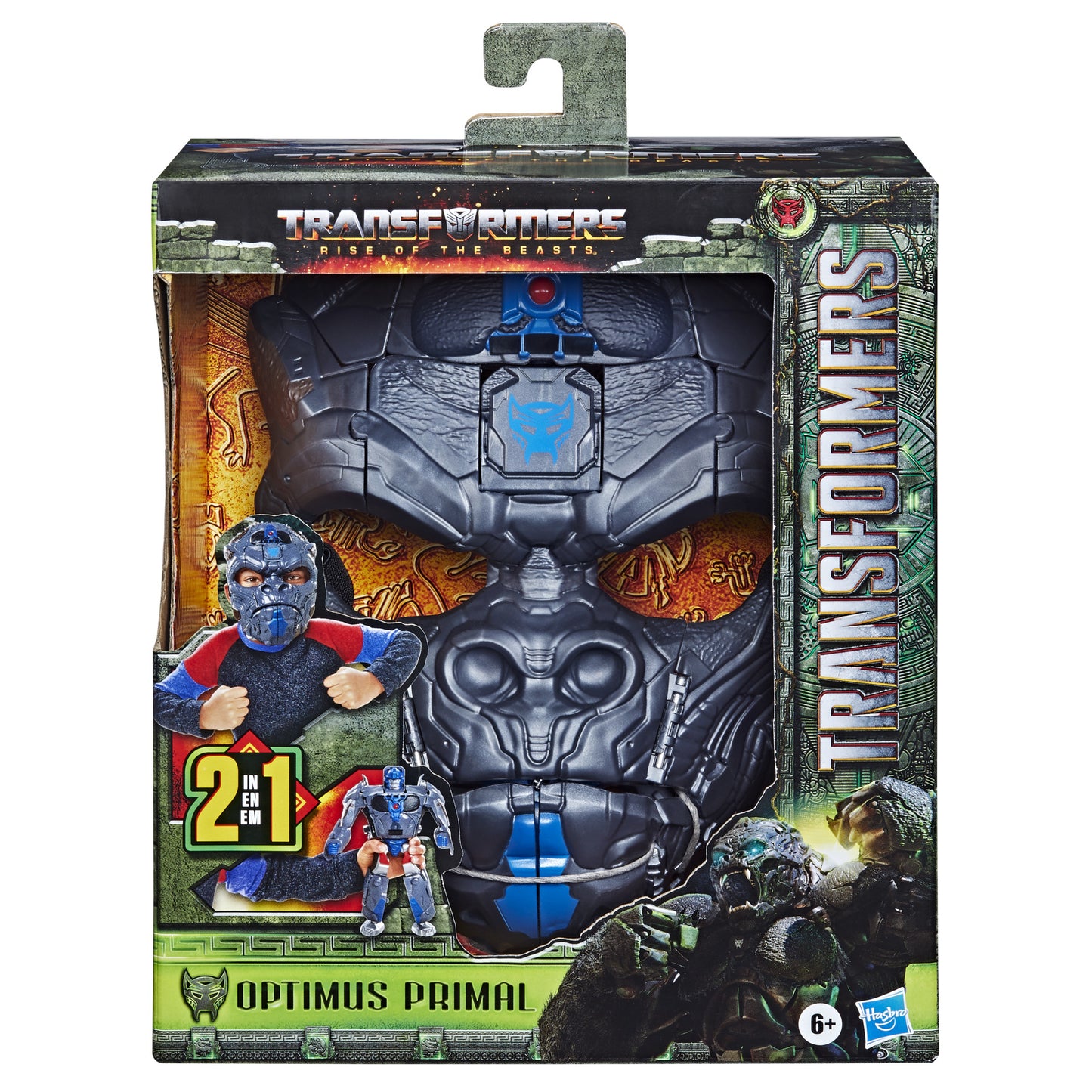 Hasbro Transformers: Rise of the Beasts - 2-i-1 Ansiktsmask Optimus Primal