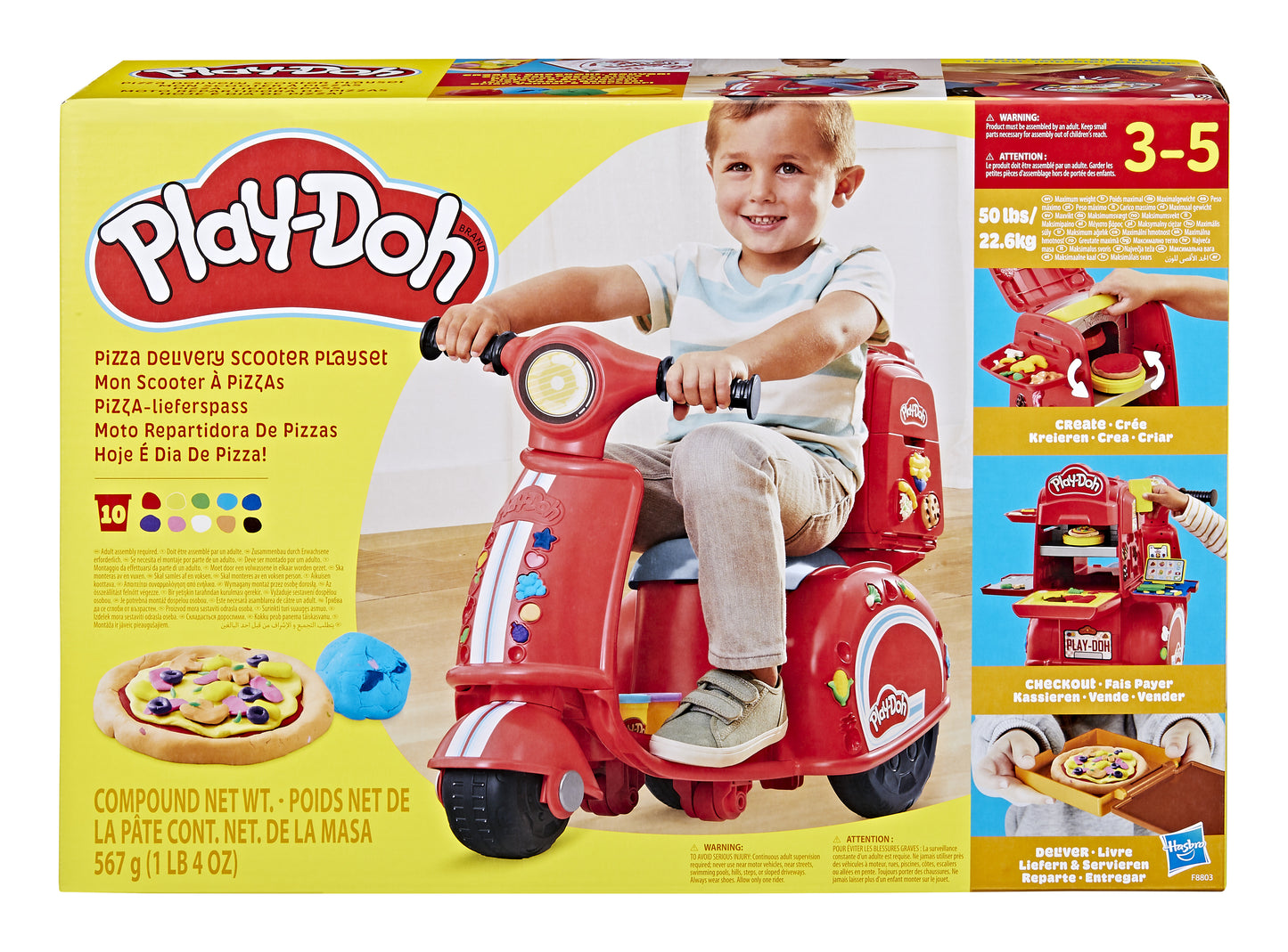 Hasbro Play-Doh - Pizzaleverans Skoter Lekset (F8803)