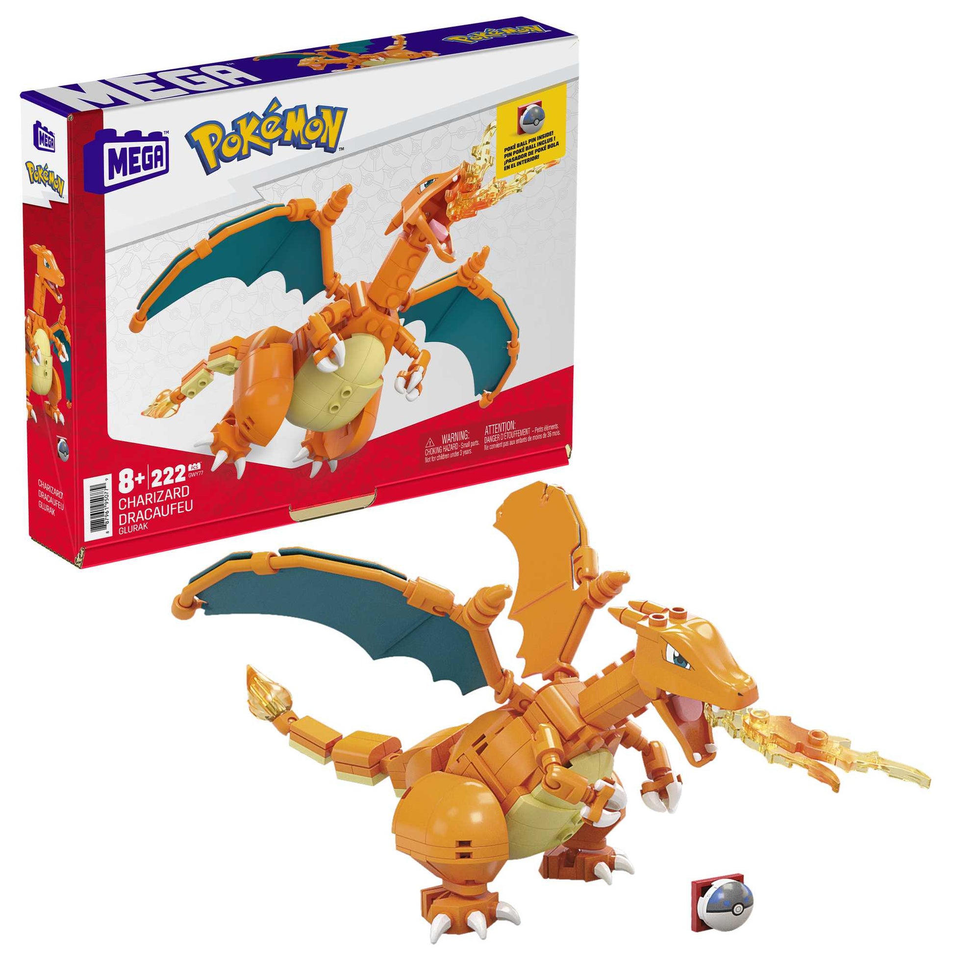 Mattel Mega Pokémon - Charizard (GWY77) Byggsats