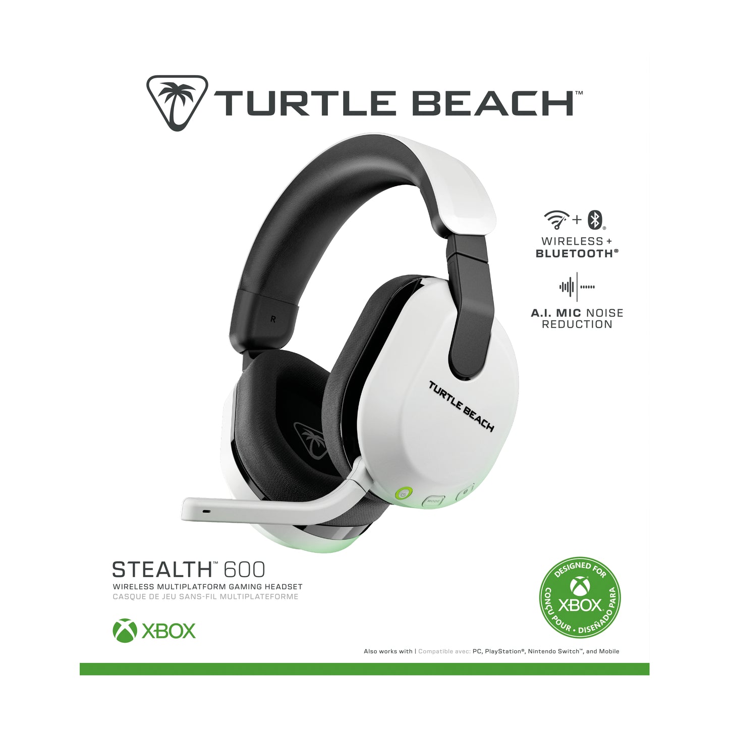 Turtle Beach Stealth 600 Gen 3 - Trådlös Gaming Headset (Vit)