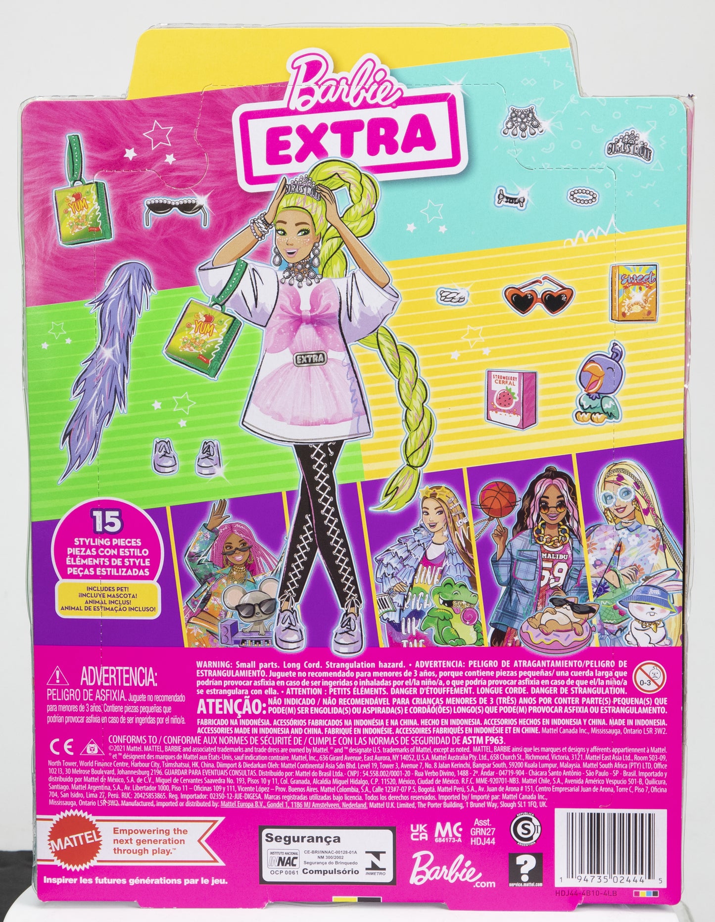 Mattel Barbie Extra - Neongrön Hår (HDJ44)