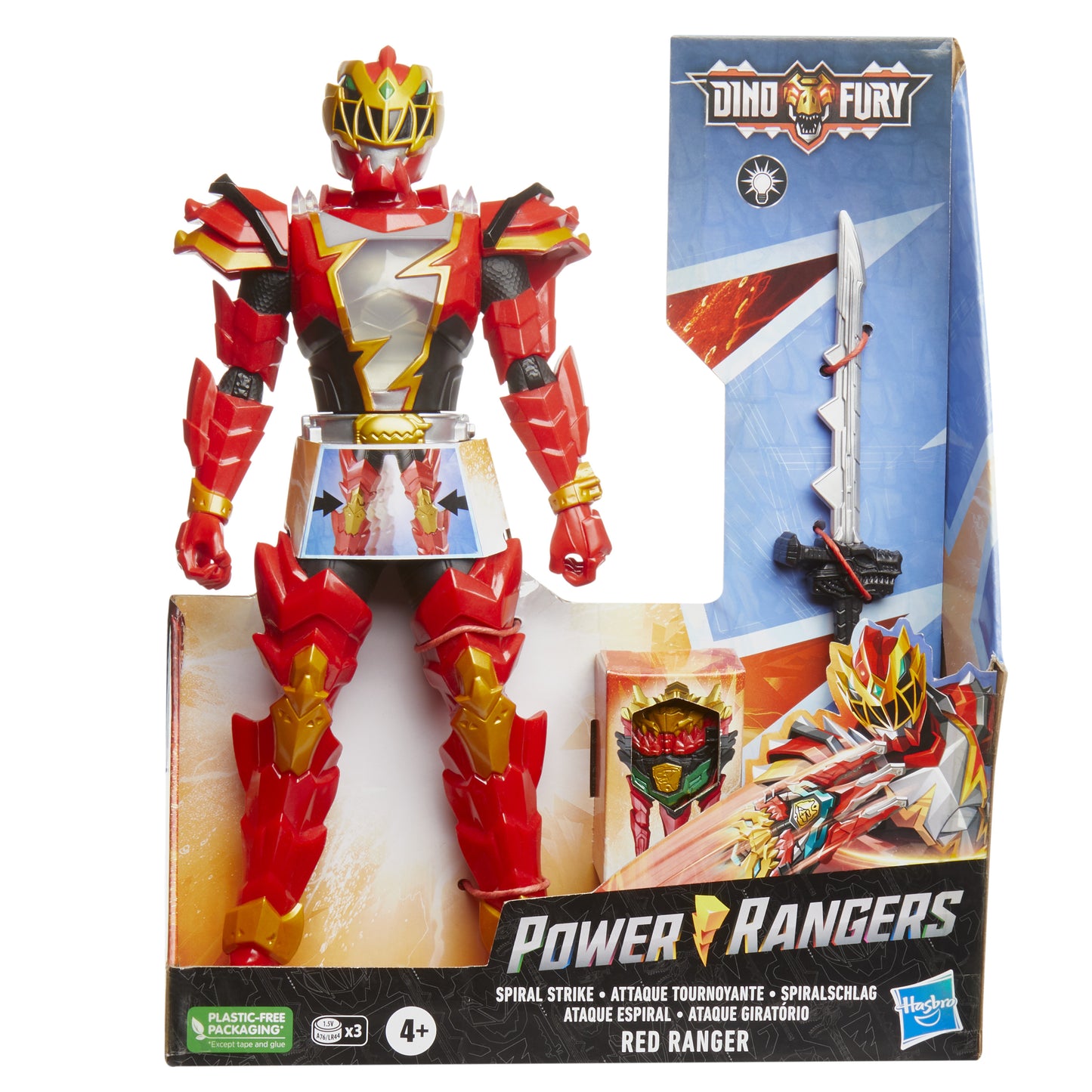 Hasbro Power Rangers: Dino Fury - Red Ranger Spiral Strike (F5718)