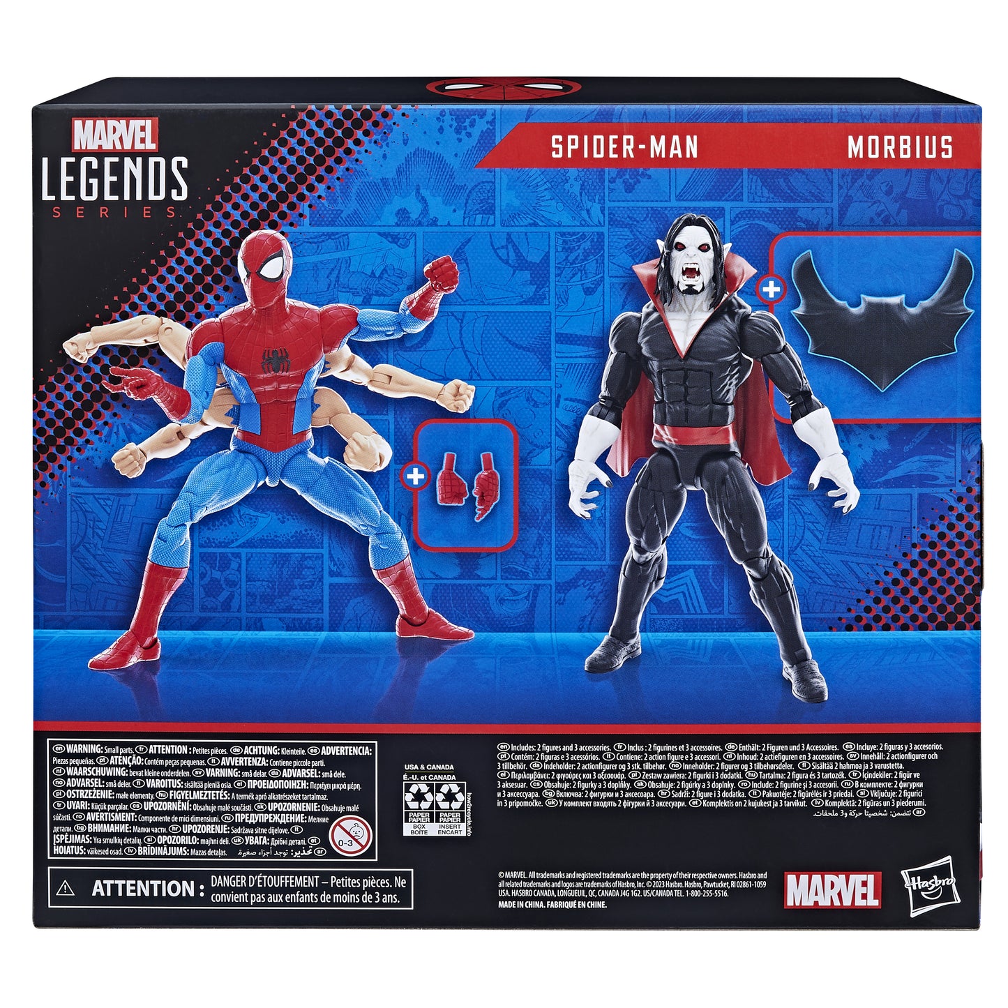 Hasbro Marvel Legends: Spider-Man och Morbius Actionfigurer (15cm)