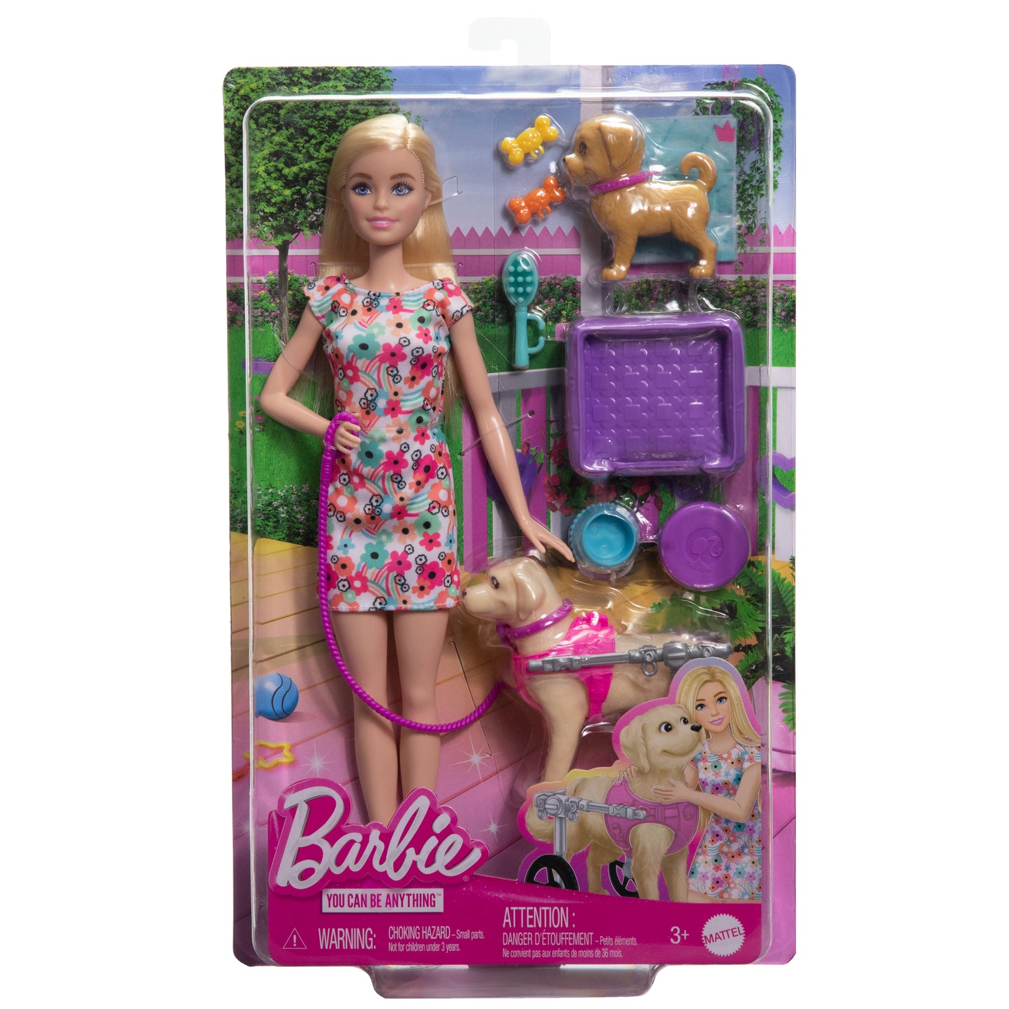 Mattel Barbie®: Du kan vara vad du vill - Docka med valpar och husdjursrullstol