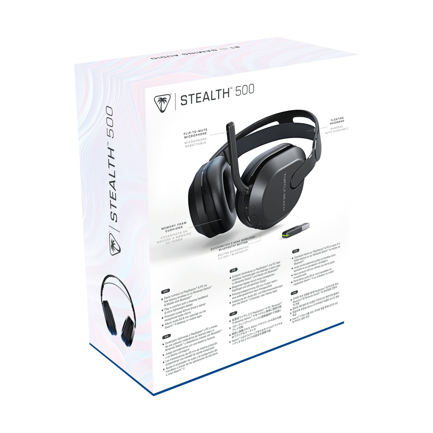 Turtle Beach Stealth 500 - Trådlöst Gaming Headset (Gen3) för PS, Switch, PC, Mobil (Svart)