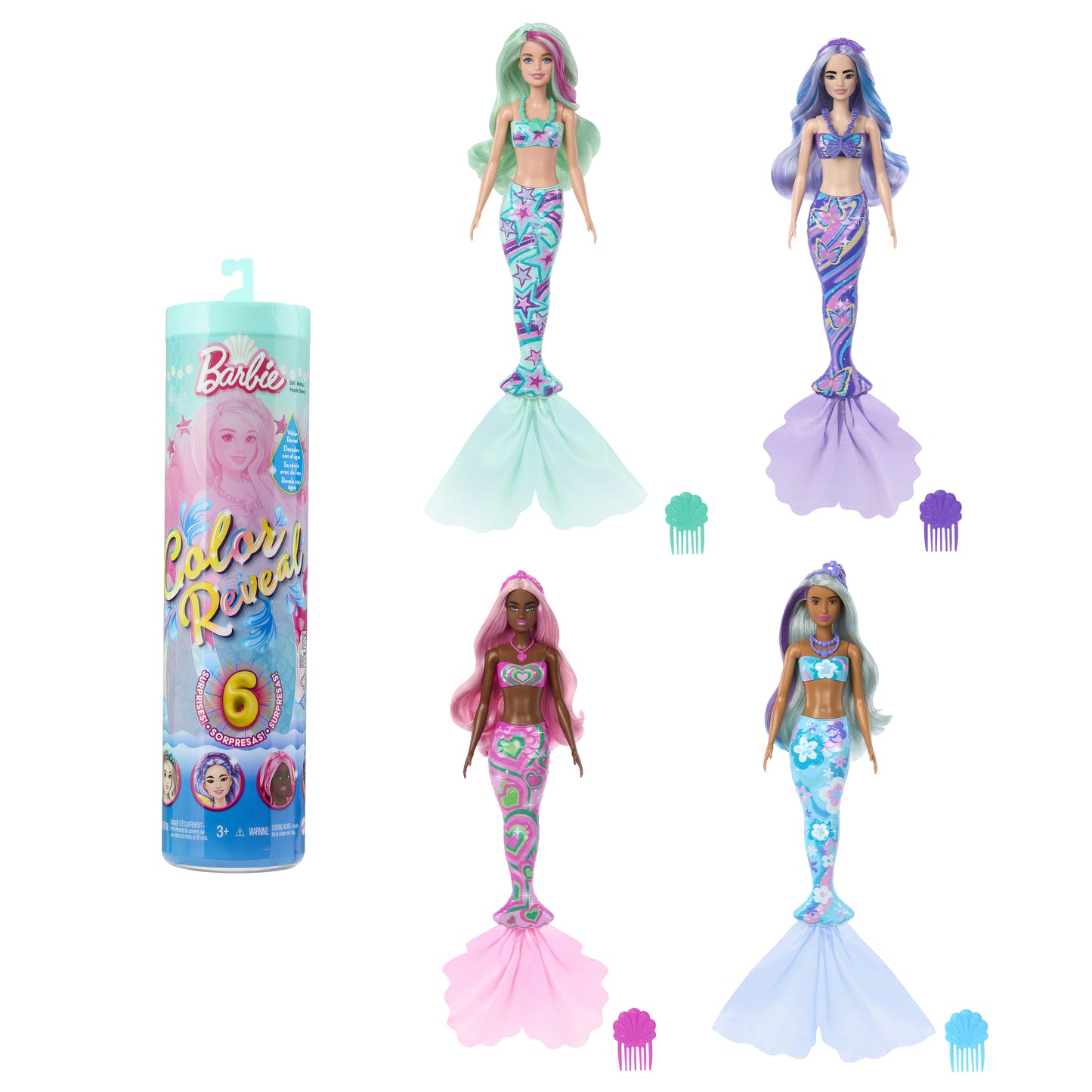 Mattel Barbie® Dream Mermaids - Color Reveal Docka (Slumptal)