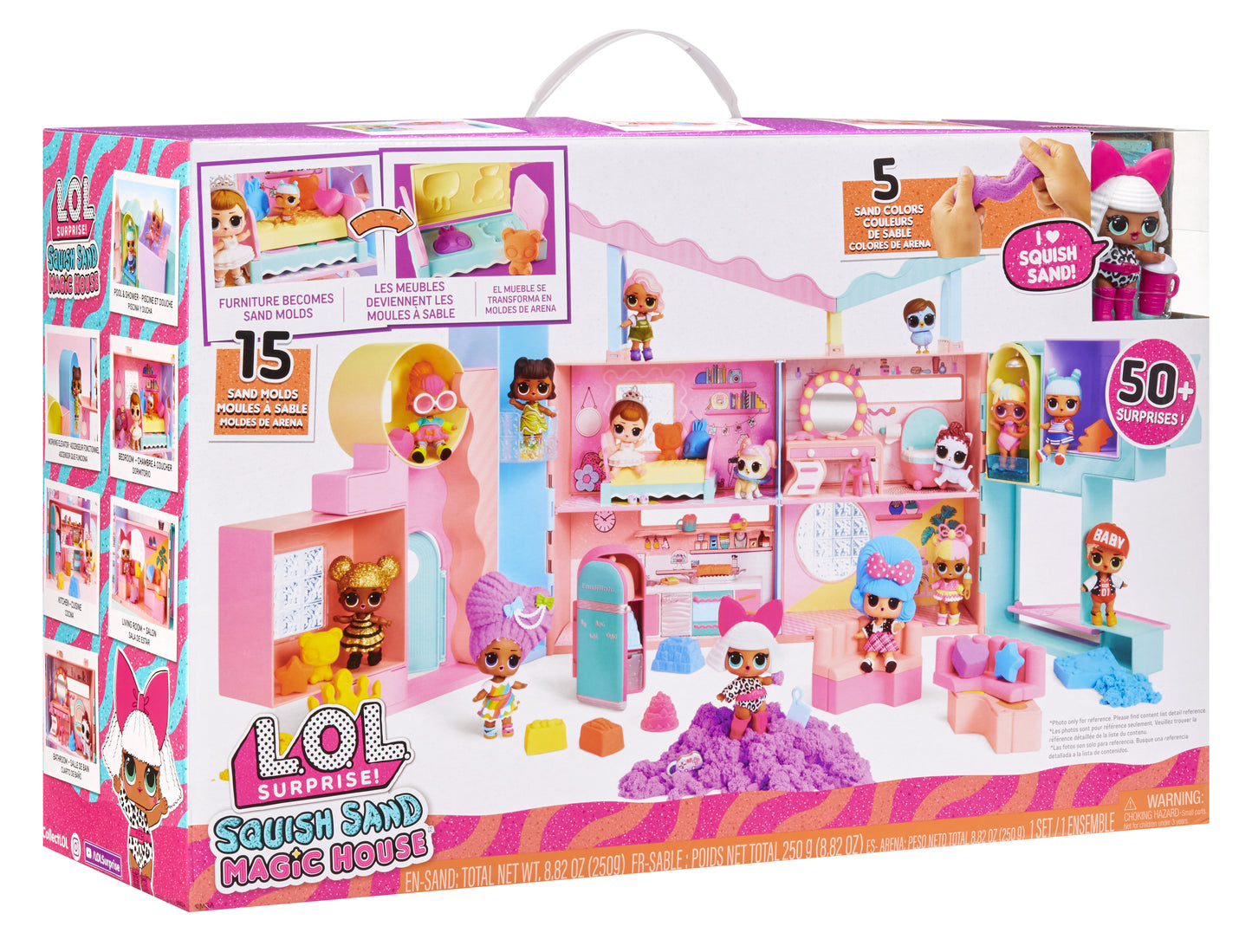 MGA L.O.L. Surprise! Squish Sand Magic House med Sister Tot (593218EUC)