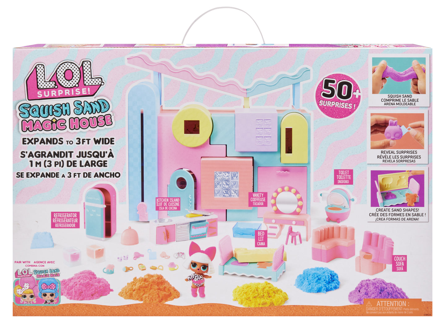 MGA L.O.L. Surprise! Squish Sand Magic House med Sister Tot (593218EUC)