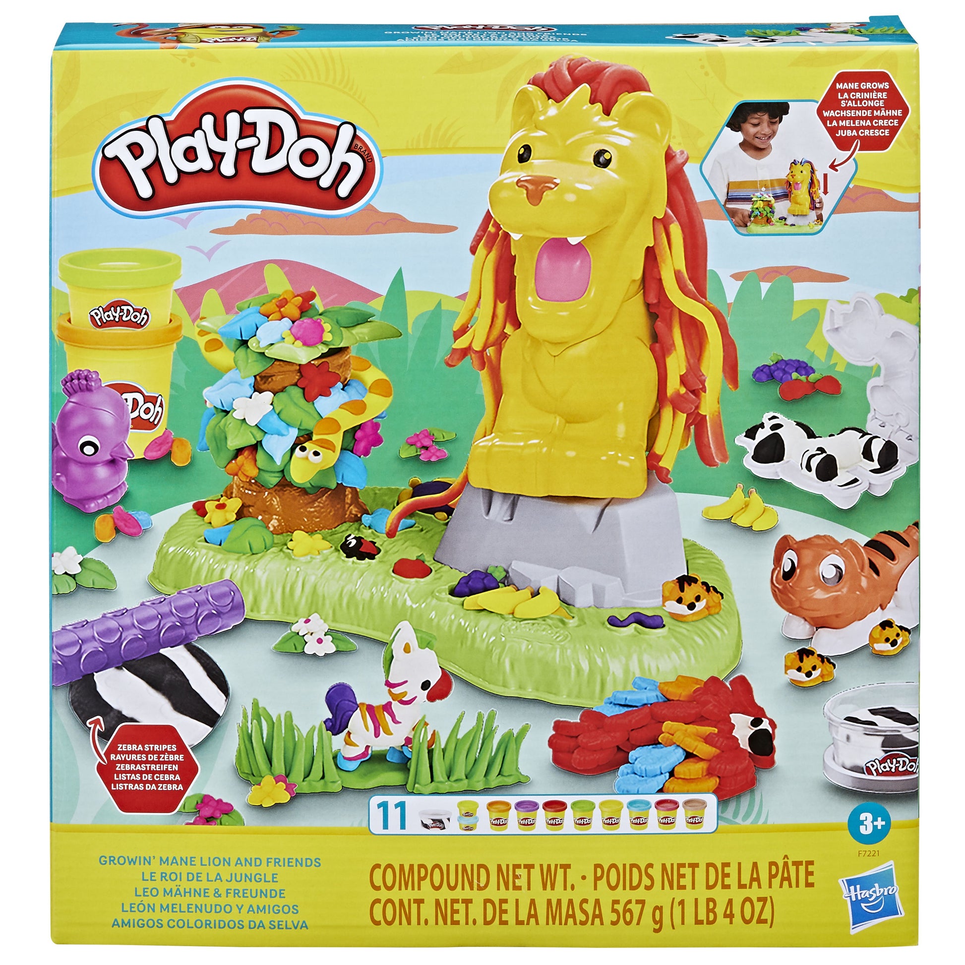 Hasbro Play-Doh - Growin Mane Lion & Friends