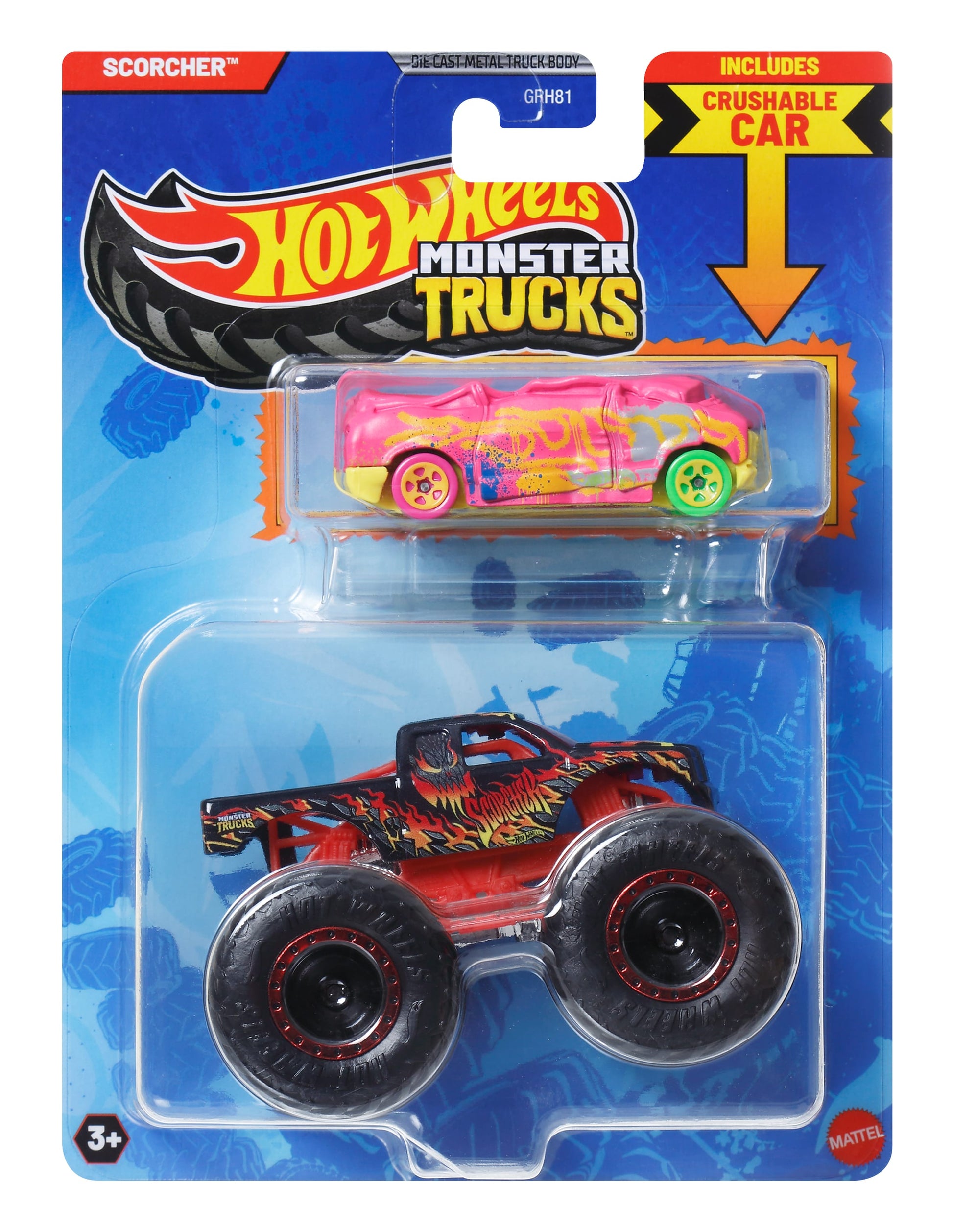 Mattel Hot Wheels: Monster Trucks - Scorcher 2 Pack Fordonsset