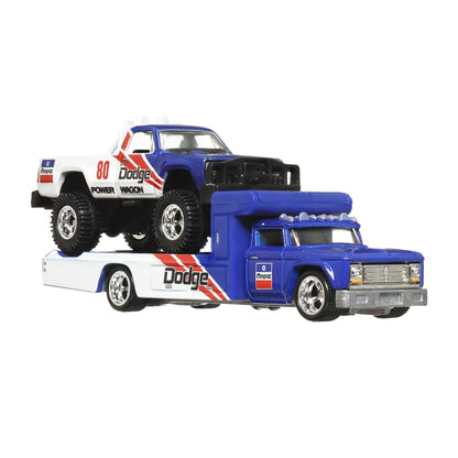 Mattel Hot Wheels: Premium Car Culture Team Transport - '80 Dodge Macho Power Wagon och Retro Rig