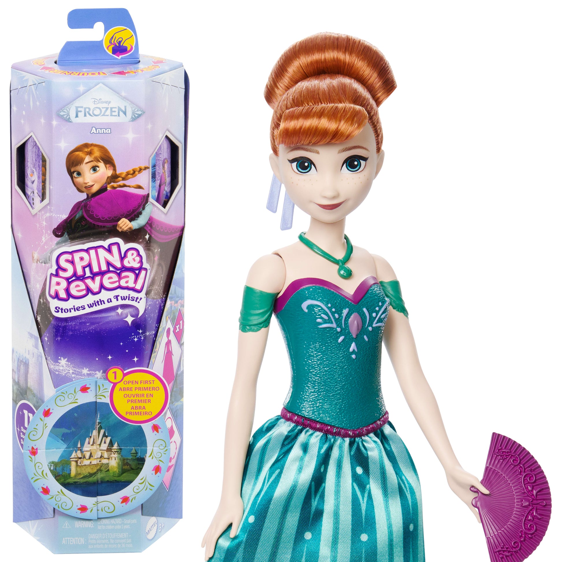 Mattel Disney Frozen: Spin and Reveal - Anna Docka