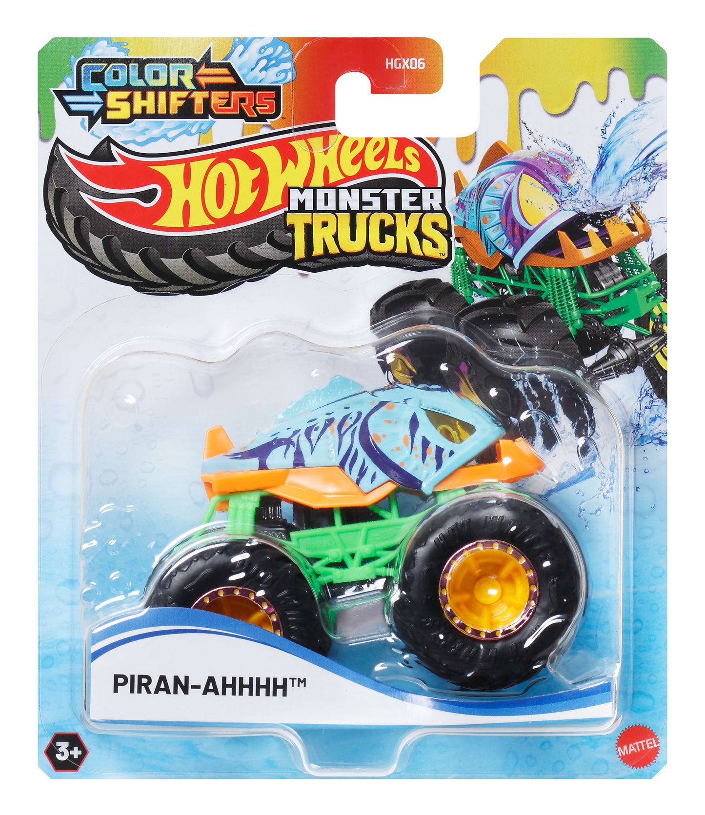 Mattel Hot Wheels Monster Trucks: Color Shifters - Piran-Ahhhh