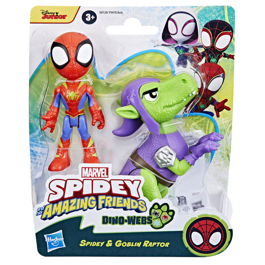 Hasbro Disney Marvel: Spidey och hans fantastiska vänner Dino-Webs - Spidey och Goblin Raptor