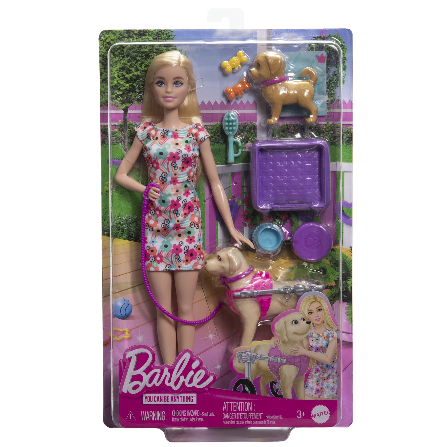 Mattel Barbie®: Du kan vara vad du vill - Docka med valpar och husdjursrullstol