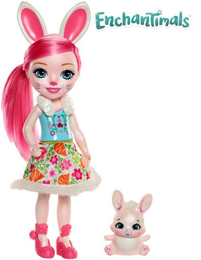 Mattel Enchantimals Huggable Cuties Big Doll - Bree Bunny och Twist (30cm)