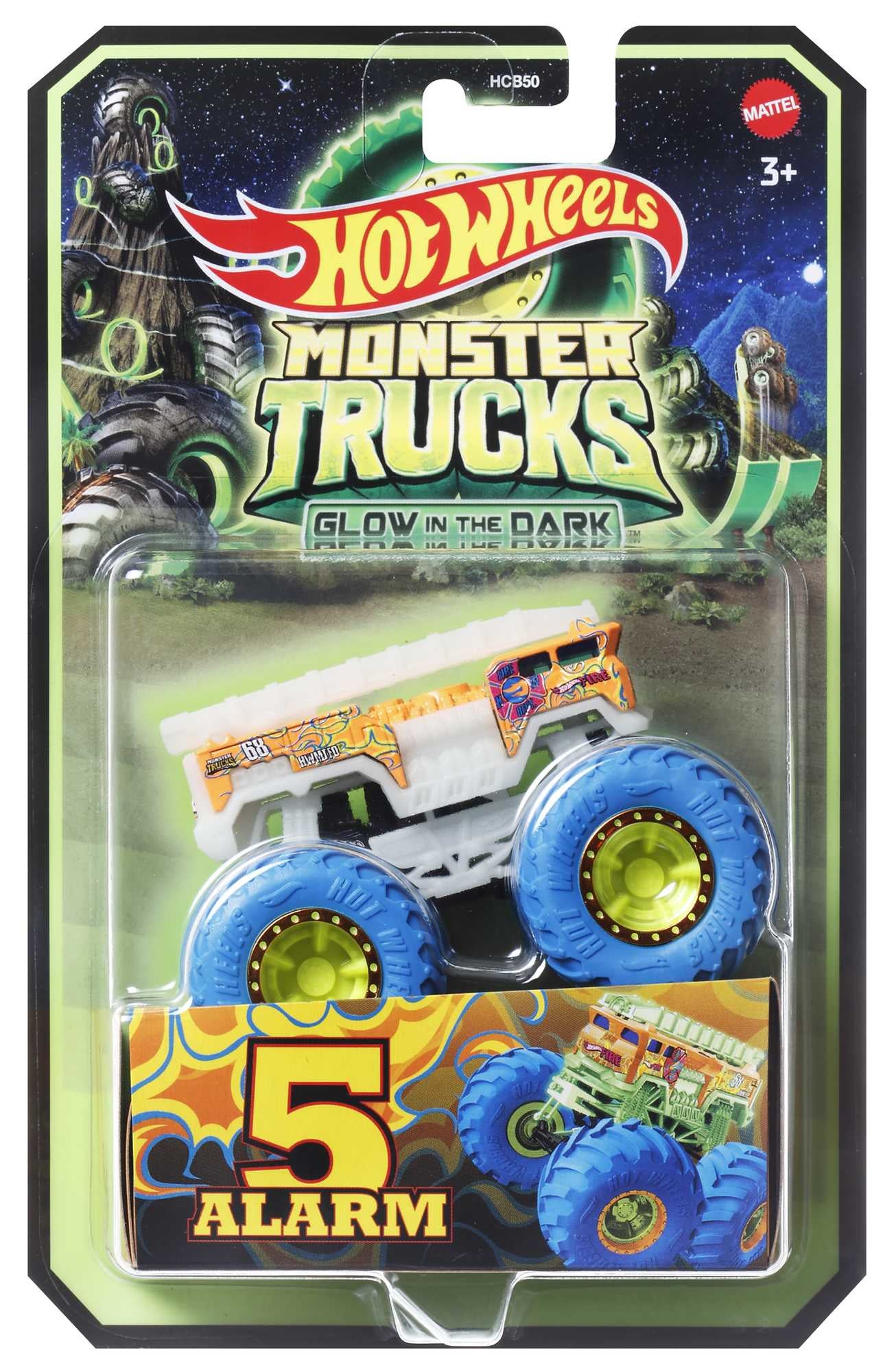 Mattel Hot Wheels Monster Trucks: Glow in The Dark - Twin Mill (HVH80)