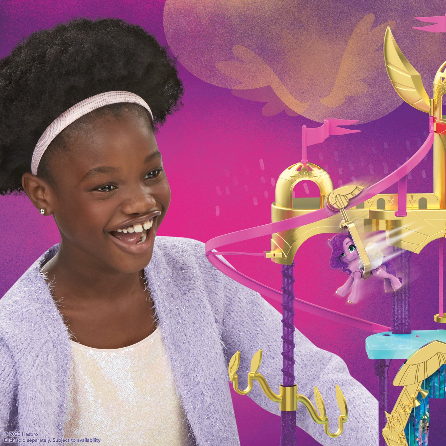 Hasbro My Little Pony: Princess Petals och Cloudpuff - Royal Racing Ziplines