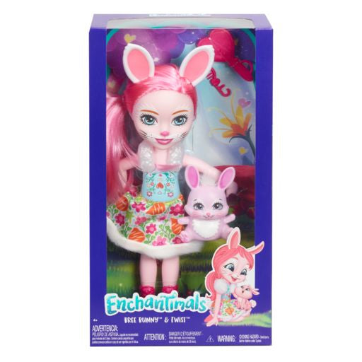 Mattel Enchantimals Huggable Cuties Big Doll - Bree Bunny och Twist (30cm)