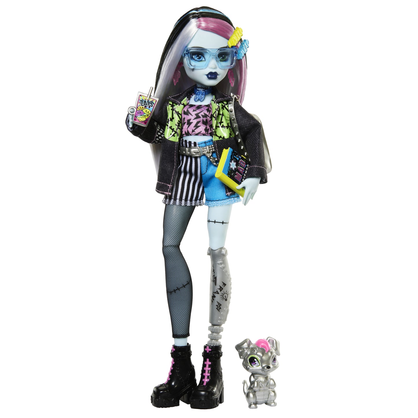 Mattel Monster High: Frankie Stein - Mode Docka med Husdjur (HXH73)