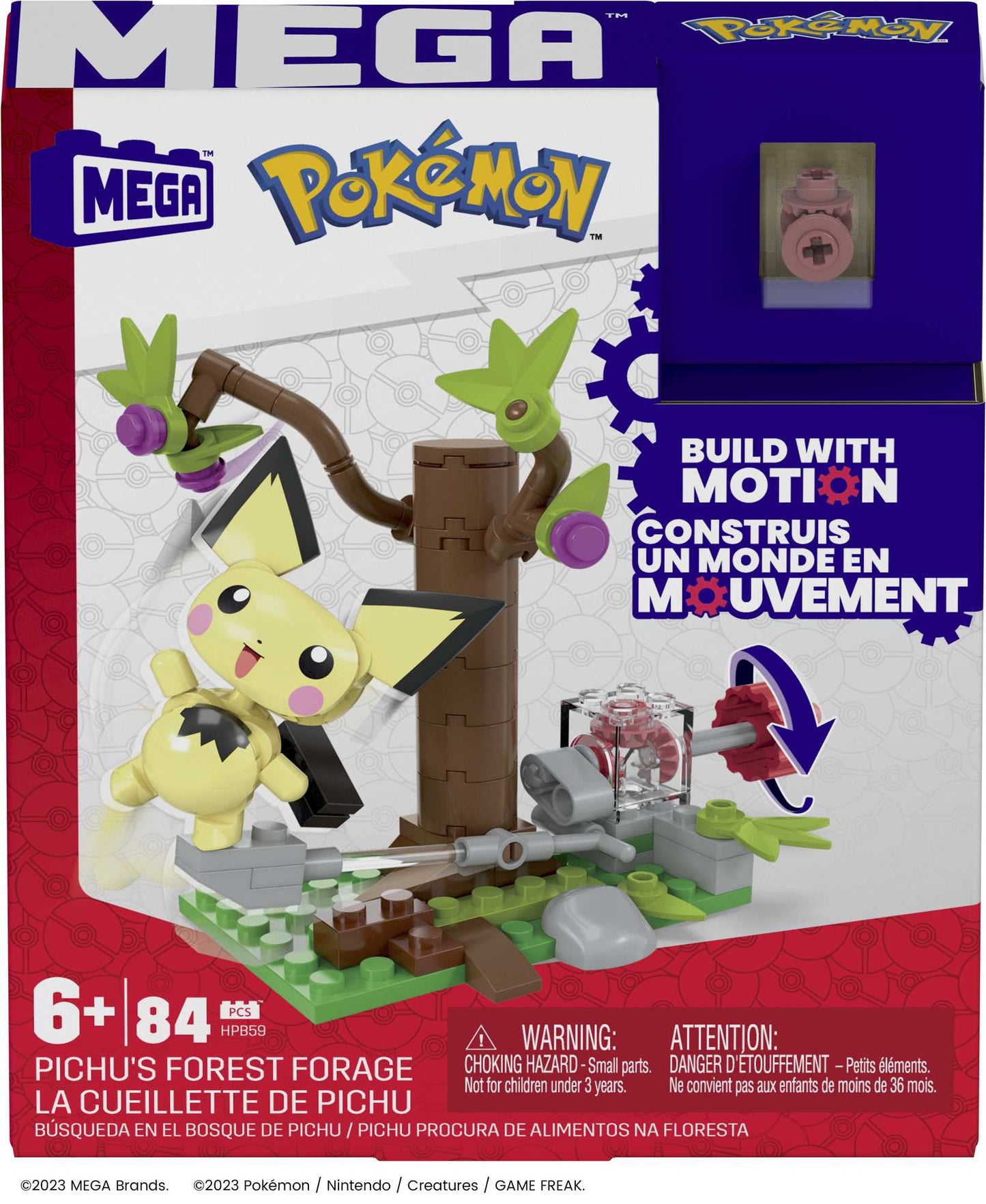 Mattel Mega Pokémon Äventyr Byggsats: Pichus Skogsinsamling (HPB59)