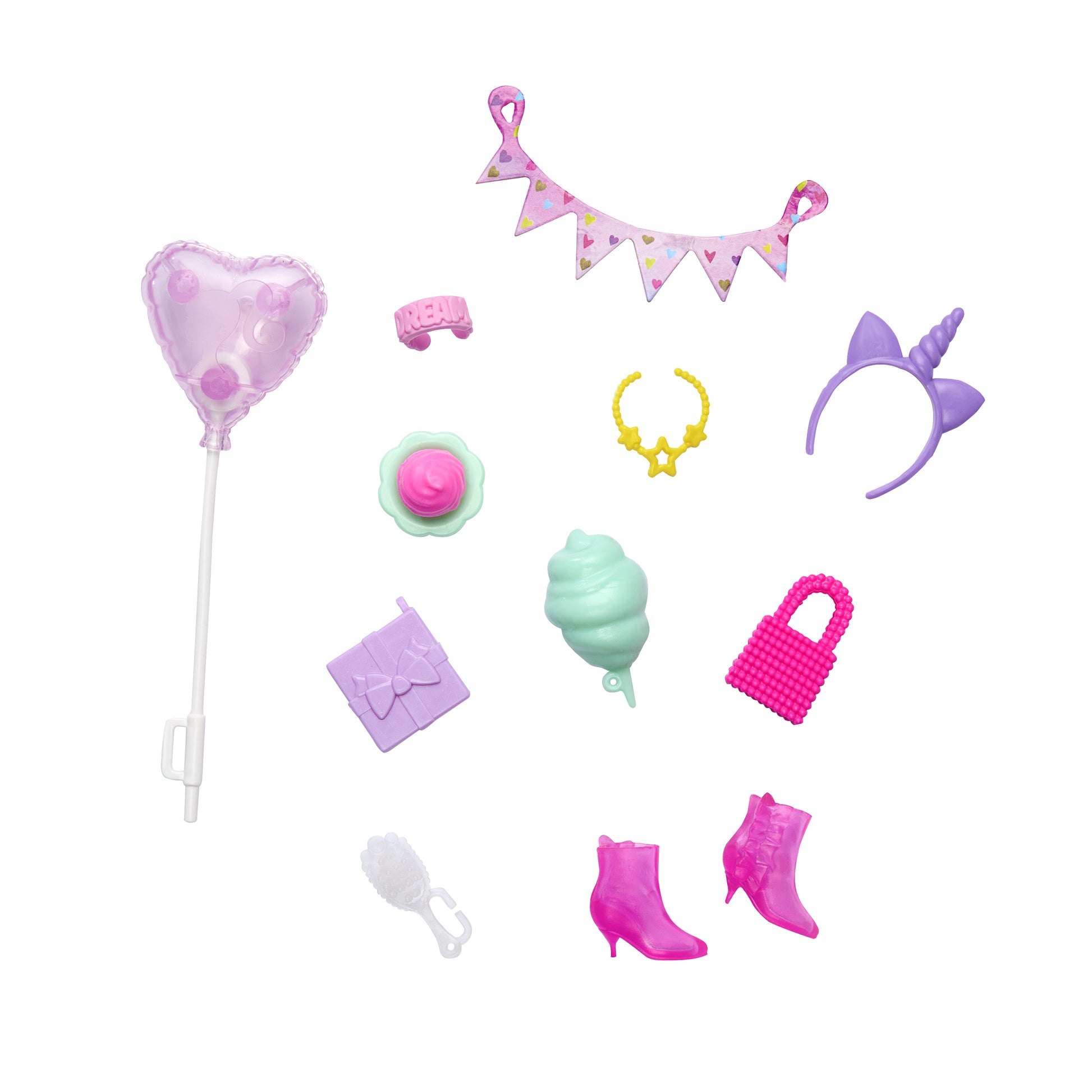 Mattel Barbie: Pink Heart Balloon Tillbehör (HWV73)