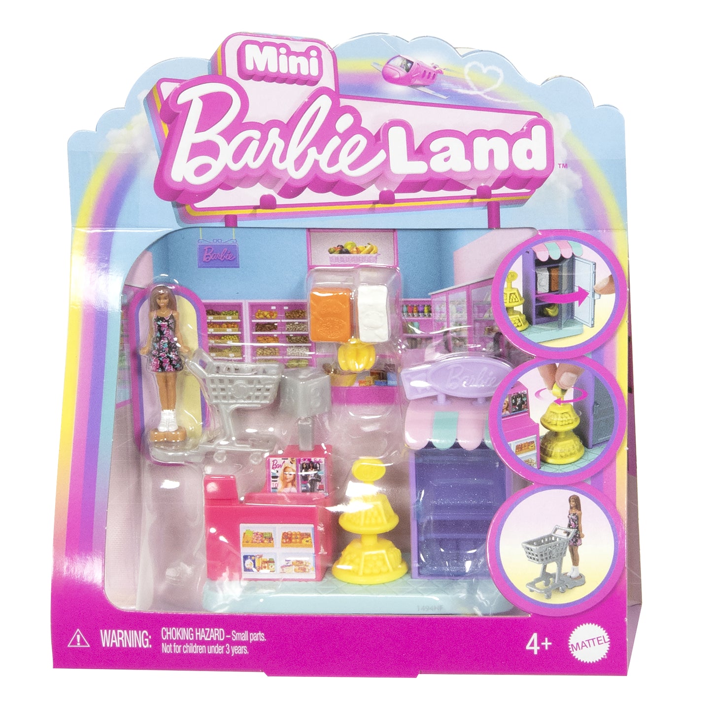 Mattel Mini Barbieland: Samlar Supermarket - Leksak med Minidocka (JCR33)