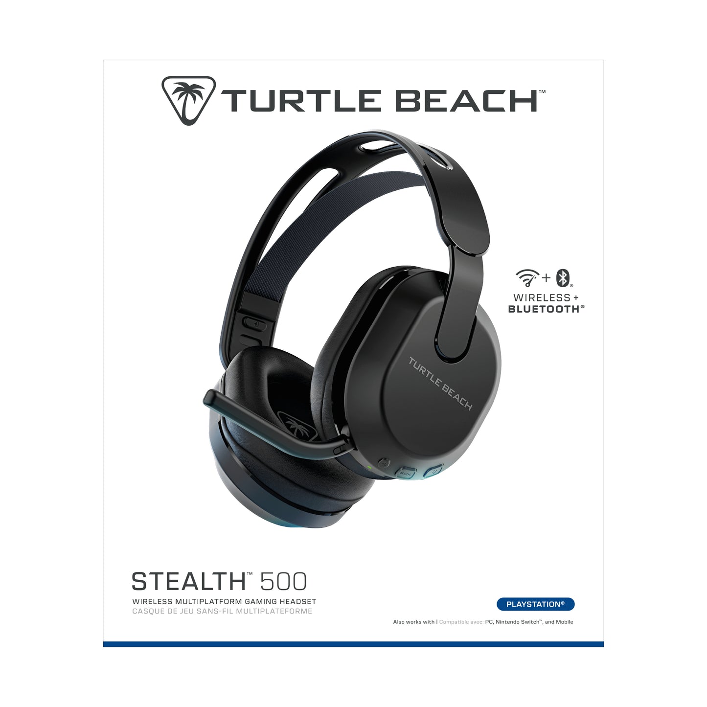 Turtle Beach Stealth 500 - Trådlöst Gaming Headset (Gen3) för PS, Switch, PC, Mobil (Svart)